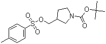 structure of CAS# 114214-70-9, 1-(tert-Butoxycarbonyl)-3-[[(p-tolylsulfonyl)oxy]methyl]pyrrolidine