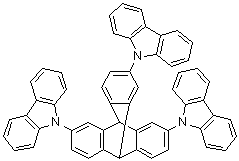 9,9',9''-(9,10-Dihydro-9,10[1',2']-benzenoanthracene-2,6,14-triyl)tris-9H-carbazole molecular structure (CAS 1144515-96-7)
