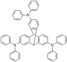 9,10-Dihydro-N2,N2,N6,N6,N14,N14-hexaphenyl-9,10[1',2']-benzenoanthracene-2,6,14-triamine molecular structure (CAS 1144515-97-8)