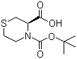 结构式 CAS# 114525-81-4, (R)-4-叔丁氧羰基硫代吗啉-3-甲酸
