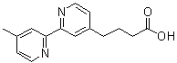 4'-Methyl[2,2'-bipyridine]-4-butanoic acid molecular structure (CAS 114527-28-5)