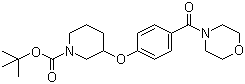 3-[4-(4-Morpholinylcarbonyl)phenoxy]-1-piperidinecarboxylic acid tert-butyl ester molecular structure (CAS 1146080-06-9)