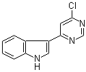 结构式 CAS# 1146080-38-7, 3-(6-氯-4-嘧啶基)-1H-吲哚