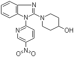 1-[1-(5-Nitro-2-pyridinyl)-1H-benzimidazol-2-yl]-4-piperidinol molecular structure (CAS 1146080-60-5)