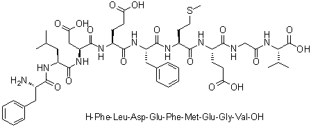 L-Phenylalanyl-L-leucyl-L-alpha-aspartyl-L-alpha-glutamyl-L-phenylalanyl-L-methionyl-L-alpha-glutamylglycyl-L-valine molecular structure (CAS 1146952-94-4)