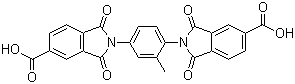 2,2'-(2-Methyl-1,4-phenylene)bis[2,3-dihydro-1,3-dioxo-1H-isoindole-5-carboxylic acid] molecular structure (CAS 114731-67-8)