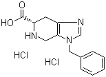 (S)-4,5,6,7-Tetrahydro-3-phenylmethyl-3H-imidazo[4,5-c]pyridine-6-carboxylic acid dihydrochloride molecular structure (CAS 114788-05-5)