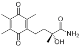 structure of CAS# 1147883-03-1, EPI-589;(2R)-2-hydroxy-2-methyl-4-(2,4,5-trimethyl-3,6-dioxocyclohexa-1,4-dien-1-yl)butanamide