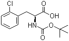 Boc-L-2-氯苯丙氨酸分子结构 (CAS 114873-02-8)