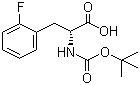 Boc-D-2-氟苯丙氨酸分子结构 (CAS 114873-10-8)
