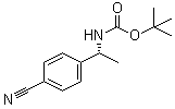 structure of CAS# 1149727-73-0, tert-Butyl [(1R)-1-(4-cyanophenyl)ethyl]carbamate;N-[(1R)-1-(4-Cyanophenyl)ethyl]carbamic acid tert-butyl este
