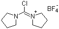 structure of CAS# 115007-14-2, 1-(Chloro-1-pyrrolidinylmethylene)pyrrolidinium tetrafluoroborate;Chloro-N,N,N',N'-bis(tetramethylene)formamidinium tetrafluoroborate