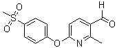 2-Methyl-6-[4-(methylsulfonyl)phenoxy]-3-pyridinecarboxaldehyde molecular structure (CAS 1150100-46-1)