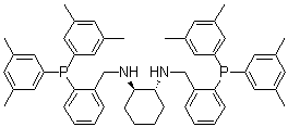 结构式 CAS# 1150113-66-8, (1R,2R)-N1,N2-双[[2-[双(3,5-二甲基苯基)膦]苯基]甲基]-1,2-环己二胺