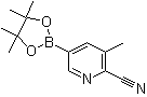 结构式 CAS# 1150561-70-8, 2-氰基-3-甲基吡啶-5-硼酸频哪醇酯