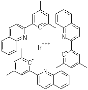 Tris(2-(3,5-dimethylphenyl)quinoline-C2,N')iridium(III) molecular structure (CAS 1152418-56-8)