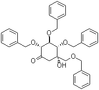结构式 CAS# 115250-38-9, (2R,3S,4S,5S)-5-羟基-2,3,4-三(苄氧基)-5-[(苄氧基)甲基]-环己酮