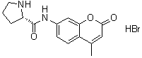 (S)-N-(4-Methyl-2-oxo-2H-1-benzopyran-7-yl)-2-pyrrolidinecarboxamide monohydrobromide molecular structure (CAS 115388-93-7)
