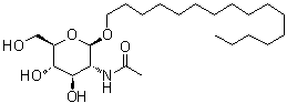 Hexadecyl 2-(acetylamino)-2-deoxy-beta-D-glucopyranoside molecular structure (CAS 115414-49-8)