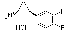 (1R,2S)-rel-2-(3,4-Difluorophenyl)cyclopropanamine hydrochloride molecular structure (CAS 1156491-10-9)