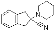 2,3-Dihydro-2-(1-piperidinyl)-1H-indene-2-carbonitrile molecular structure (CAS 1157984-70-7)