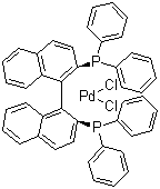 结构式 CAS# 115826-95-4, [(R)-(+)-2,2'-双(二苯基膦)-1,1'-联萘]二氯化钯
