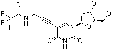 2'-Deoxy-5-[3-[(2,2,2-trifluoroacetyl)amino]-1-propyn-1-yl]uridine molecular structure (CAS 115899-40-6)
