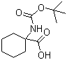 structure of CAS# 115951-16-1, 1-(Boc-amino)cyclohexanecarboxylic acid