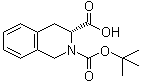 结构式 CAS# 115962-35-1, (R)-2-(叔丁氧羰基)-1,2,3,4-四氢异喹啉-3-甲酸