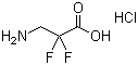 3-Amino-2,2-difluoropropanoic acid hydrochloride molecular structure (CAS 1159825-06-5)