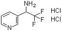 structure of CAS# 1159825-86-1, alpha-(Trifluoromethyl)-3-pyridinemethanamine hydrochloride (1:2)