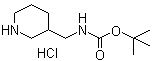 结构式 CAS# 1159826-67-1, (哌啶-3-基甲基)氨基甲酸叔丁酯盐酸盐