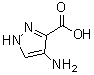 结构式 CAS# 116008-52-7, 4-氨基-1H-吡唑-3-羧酸