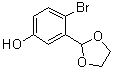 4-溴-3-(1,3-二氧杂环戊烷-2-基)苯酚分子结构 (CAS 1160182-44-4)