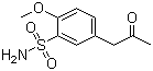 5-Acetonyl-2-methoxybenzene sulfonamide molecular structure (CAS 116091-63-5)