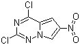 2,4-Dichloro-6-(nitro)pyrrolo[2,1-f][1,2,4]triazine molecular structure (CAS 1160995-45-8)