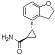 (1R,2R)-2-(2,3-二氢-4-苯并呋喃基)环丙烷甲酰胺分子结构 (CAS 1161417-63-5)