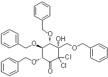 structure of CAS# 116308-18-0, (3S,4S,5S,6R)-2,2-Dichloro-3-hydroxy-4,5,6-tris(phenylmethoxy)-3-[(phenylmethoxy)methyl]cyclohexanone