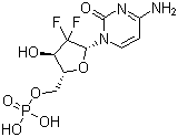 structure of CAS# 116371-67-6, Gemcitabine monophosphate;2'-Deoxy-2',2'-difluoro-5'-cytidylic acid; ZM 241385