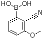 B-(2-氰基-3-甲氧基苯基)硼酸分子结构 (CAS 1164100-84-8)