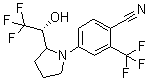 4-[(2R)-2-[(1R)-2,2,2-Trifluoro-1-hydroxyethyl]-1-pyrrolidinyl]-2-(trifluoromethyl)benzonitrile molecular structure (CAS 1165910-22-4)