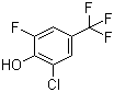 结构式 CAS# 116640-09-6, 2-氯-6-氟-4-三氟甲基苯酚