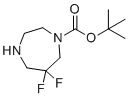 Tert-butyl 6,6-difluoro-1,4-diazepane-1-carboxylate molecular structure (CAS 1166820-07-0)