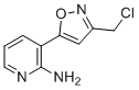3-(3-(Chloromethyl)isoxazol-5-yl)pyridin-2-amine molecular structure (CAS 1166997-20-1)
