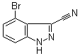 结构式 CAS# 1167055-55-1, 4-溴-1H-吲唑-3-甲腈