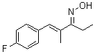 (1E,3E)-1-(4-氟苯基)-2-甲基-1-戊烯-3-酮肟分子结构 (CAS 1170613-55-4)