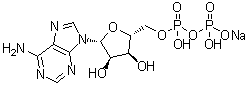 结构式 CAS# 1172-42-5, 二磷酸腺苷钠盐