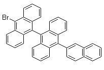 structure of CAS# 1172087-81-8, 10-Bromo-10'-(2-naphthalenyl)-9,9'-bianthracene