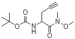 tert-Butyl [1-[methoxy(methyl)amino]-1-oxo-4-pentyn-2-yl]carbamate molecular structure (CAS 1172623-95-8)