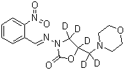 4,4,5-Trideuterio-5-[dideuterio(morpholin-4-yl)methyl]-3-[(E)-(2-nitrophenyl)methylideneamino]-1,3-oxazolidin-2-one molecular structure (CAS 1173097-59-0)